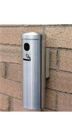 SMOKERS POST WALL MOUNT 12" THICK GAUGE WITH SATIN ALUMINUM FINISH